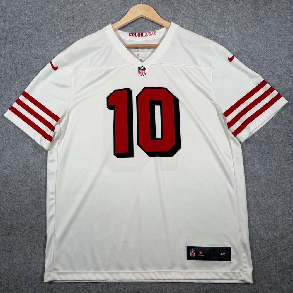Nike San Francisco 49ers Garoppolo Color Rush Game Jersey Mens White XL EUC